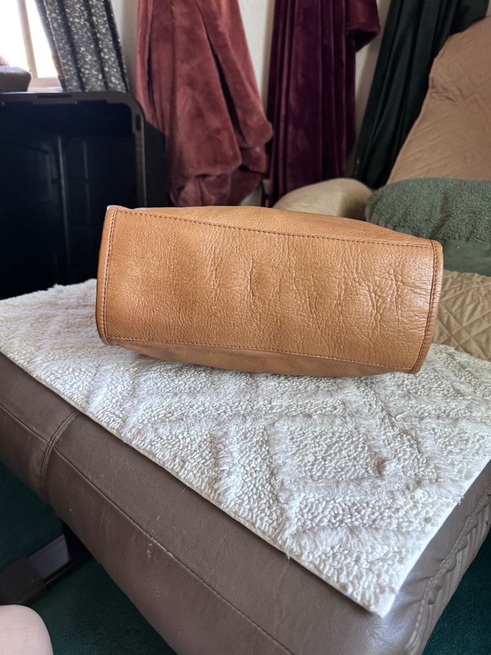American Leather Co. Lennox Triple Entry Satchel. - Picture 5 of 10